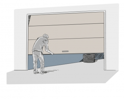 Porte garage sectionnelle manuelle