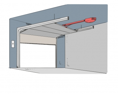 porte de garage sectionnelle motorisée