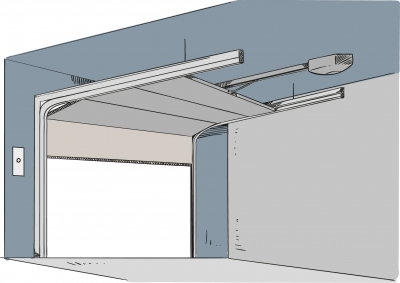 Porte garage sectionnelle - ouverture verticale