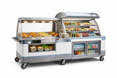 Chariot ambulant à zones mi-chaudes / mi-froides