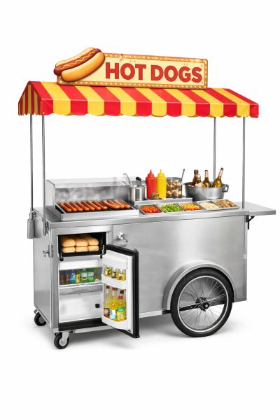 Chariot ambulant pour hot-dogs