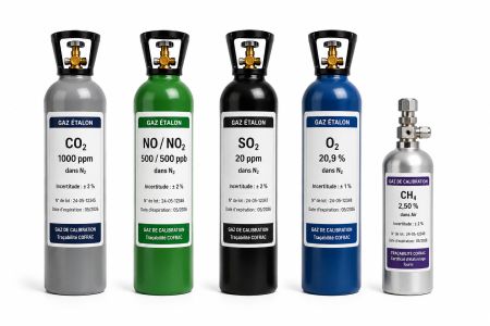 Cylindres de gaz de calibration