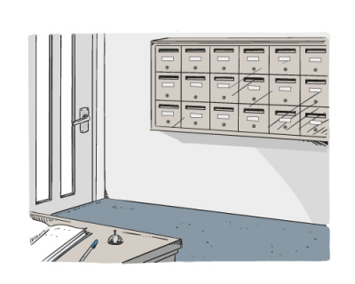 boîtes aux lettres collectives d'intérieur