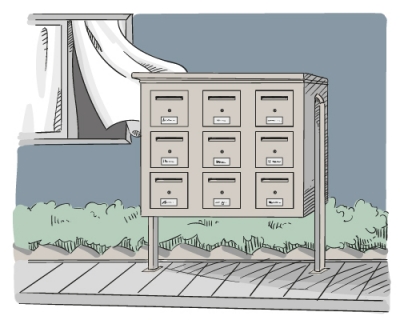 Boîtes aux lettres collectives extérieures