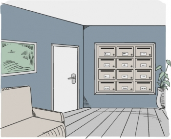 boîte lettres courriers colis encastrée murale