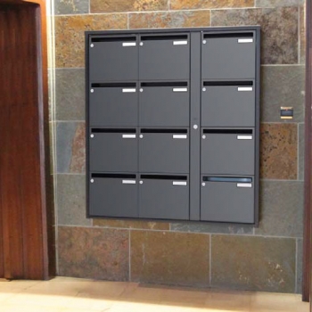 Boîte lettres encastrées courriers colis murale