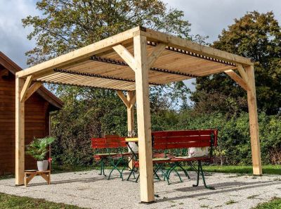 pergola bioclimatique bois