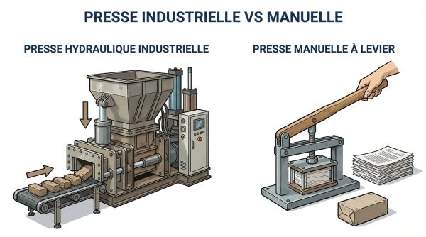 Presse industrielle vs manuelle