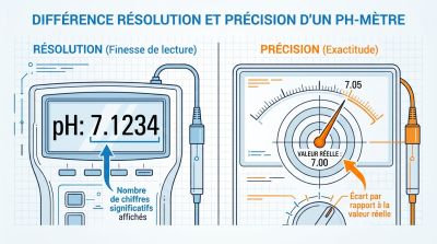 Différence résolution et précision d'un pH-mètre
