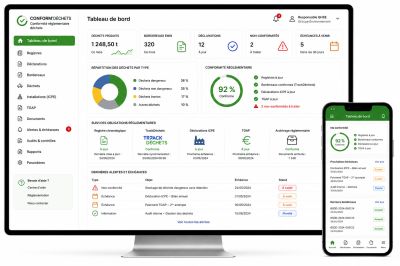 Dashboard de conformité des déchets