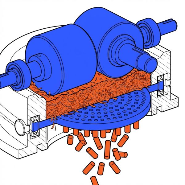 Matrice rouleaux machine à granulés