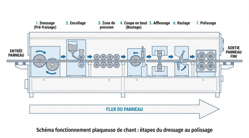 flux production plaqueuse de chant