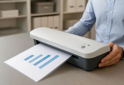 Utilisation d'une plastifieuse professionnelle