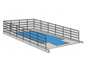 Barrière et clôture de piscine fixe