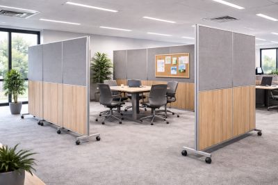 Cloison de bureau mobile