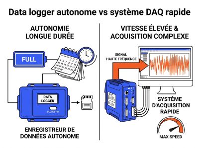 Data logger autonome vs système DAQ rapide