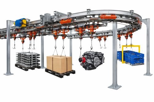 Convoyeur aérien à accumulation