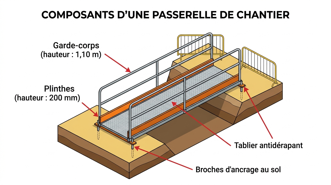 Composants passerelle de chantier