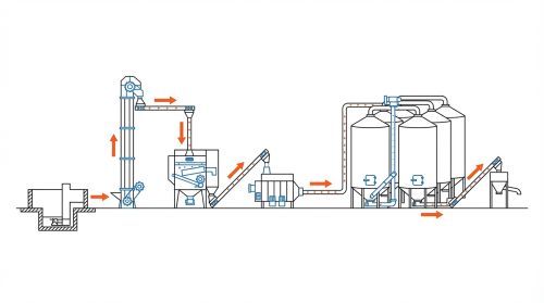 Schéma chaîne manutention céréales