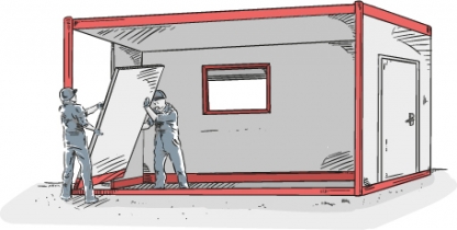 Bungalow chantier démontable