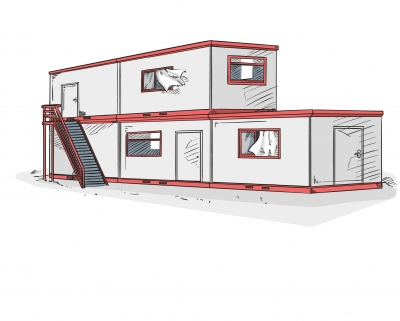 Bungalow chantier modulaire