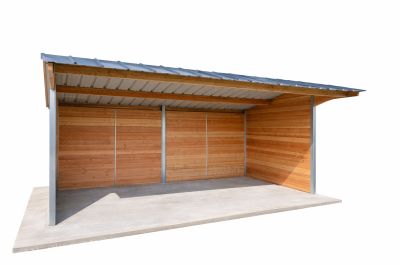 abri en métal galvanisé