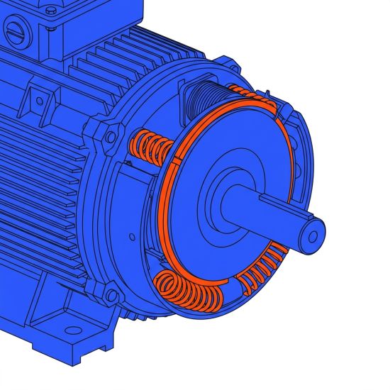 Schéma d'un moteur frein industriel