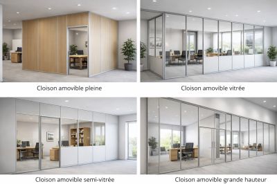 cloison amovible bureau professionnel