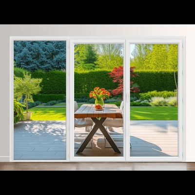 porte-fenêtre sur mesure à triple vantaux 