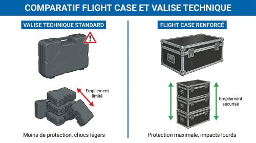 Comparatif flight case et valise technique