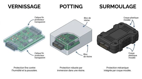 Les 3 procédés surmoulage carte électronique