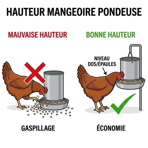 Hauteur mangeoire pondeuse