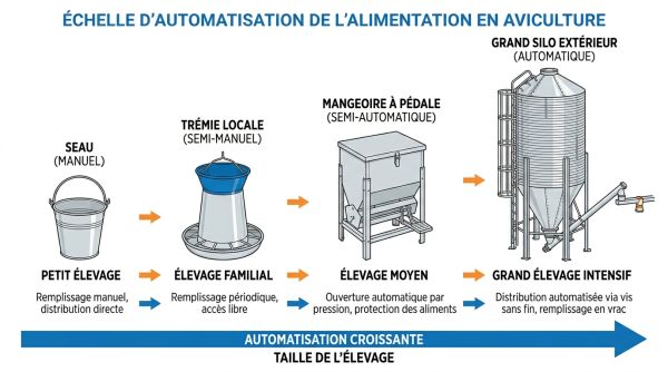 Matériel alimentation poule