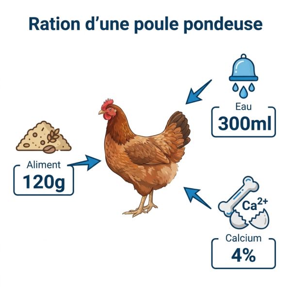 Ration d'une poule pondeuse