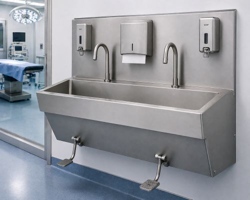 Station de lavage chirurgical minimaliste