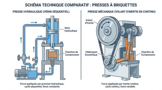 Comparatif presse hydraulique mécanique