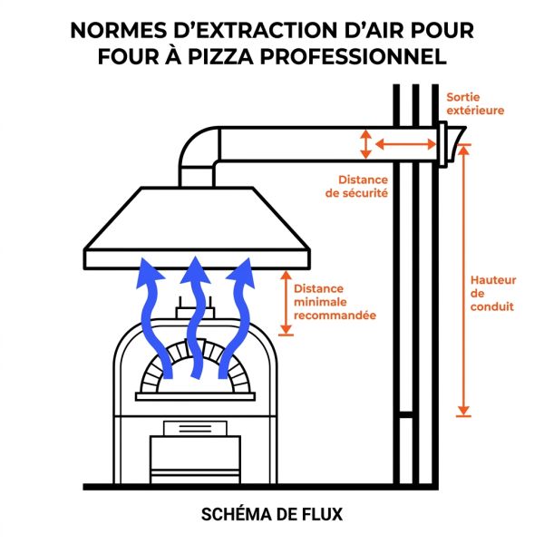Normes extraction air four pizza pro