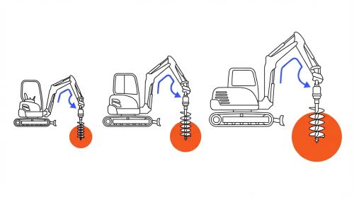 Compatibilité mini-pelle et diamètre tarière