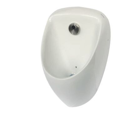 Urinoir Sans Eau Mural Avec Tuyau - En Plastique Blanc, Anti-éclaboussures, Installation Sans Perçage Ou Vis, 29.5x34.5 Cm