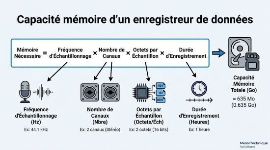 Capacité mémoire d'un enregistreur de données