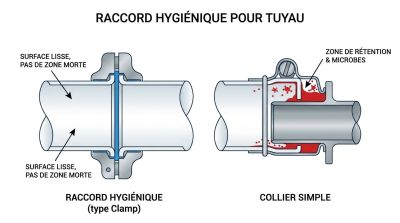 Raccord hygiénique pour tuyau