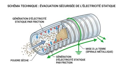 Tuyau alimentaire antistatique