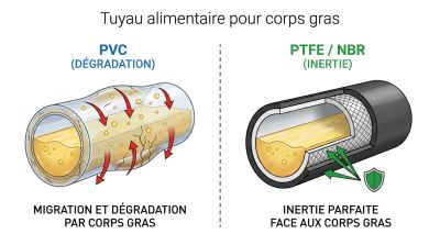 Tuyau alimentaire pour corps gras