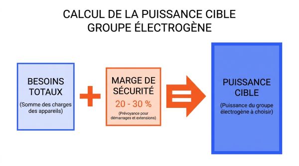 Calcul de la puissance groupe électrogène