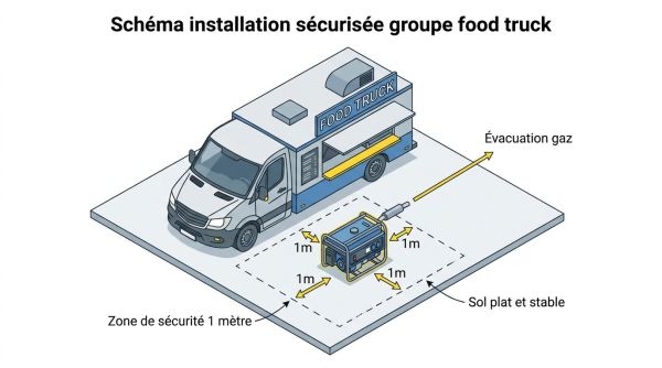 Schéma installation sécurisée groupe food truck