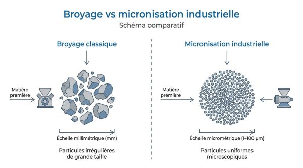 Broyage vs micronisation industrielle