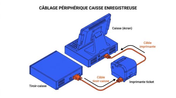 Câblage périphérique caisse enregistreuse