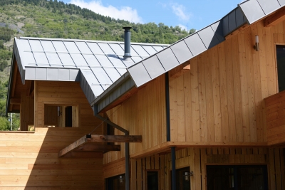 Maison ossature en bois multipente