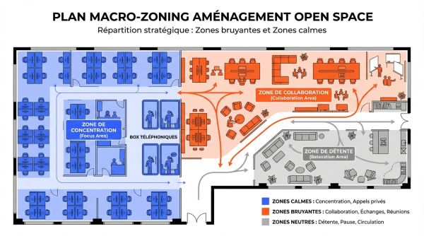 Plan macro-zoning aménagement open space