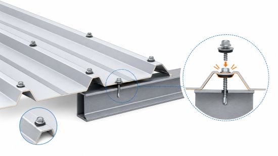 Schéma de fixation pour toiture bac acier